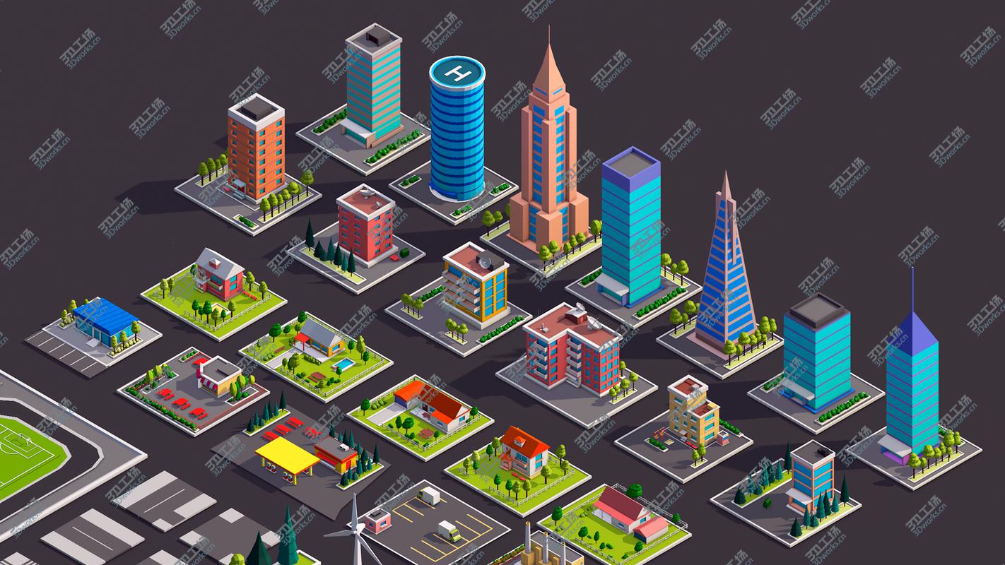 images/goods_img/202104092/3D model Polygonia City Buildings Cars and Elements Pack/5.jpg